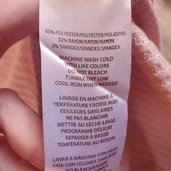 NWT Calvin Klein Pink Waffle Knit Thermal Top - Picture 12 of 16